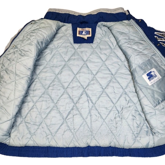 Vintage 90s Starter Dallas Cowboys NFL Full Zip Jacket L/XL Made In Korea - Picture 3 of 16